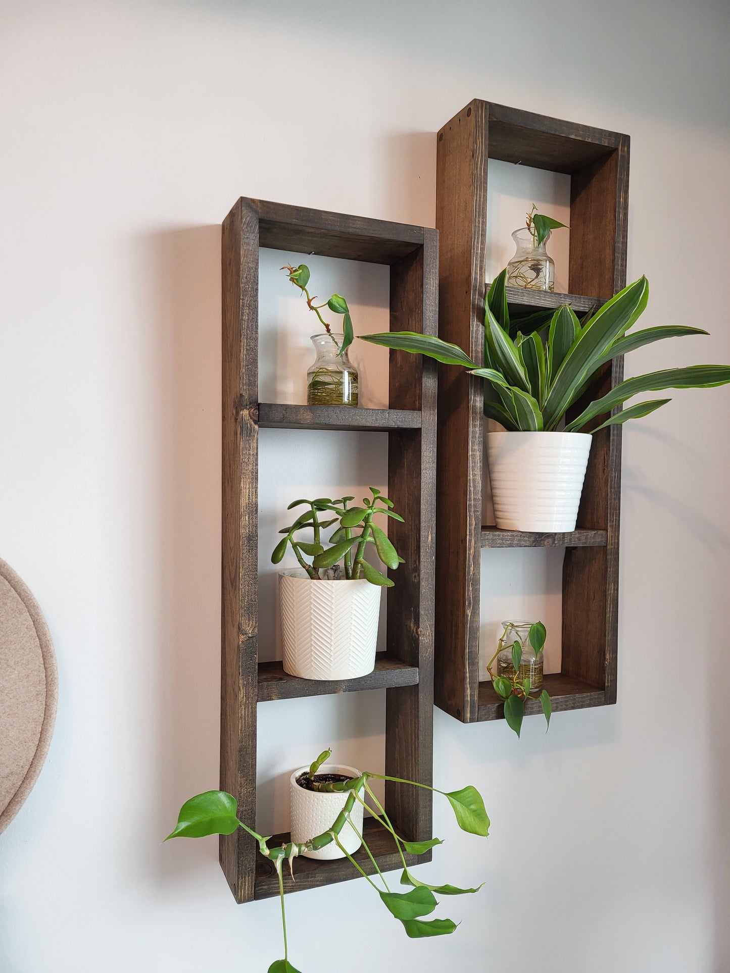 Set of 2 Long Wood Boxes