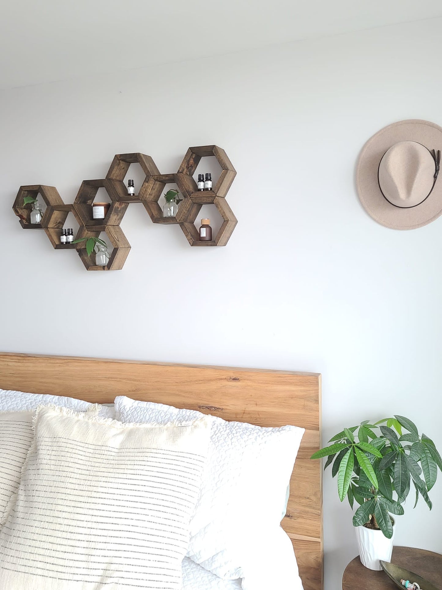 Set of 8 Mini Wood Hexagons
