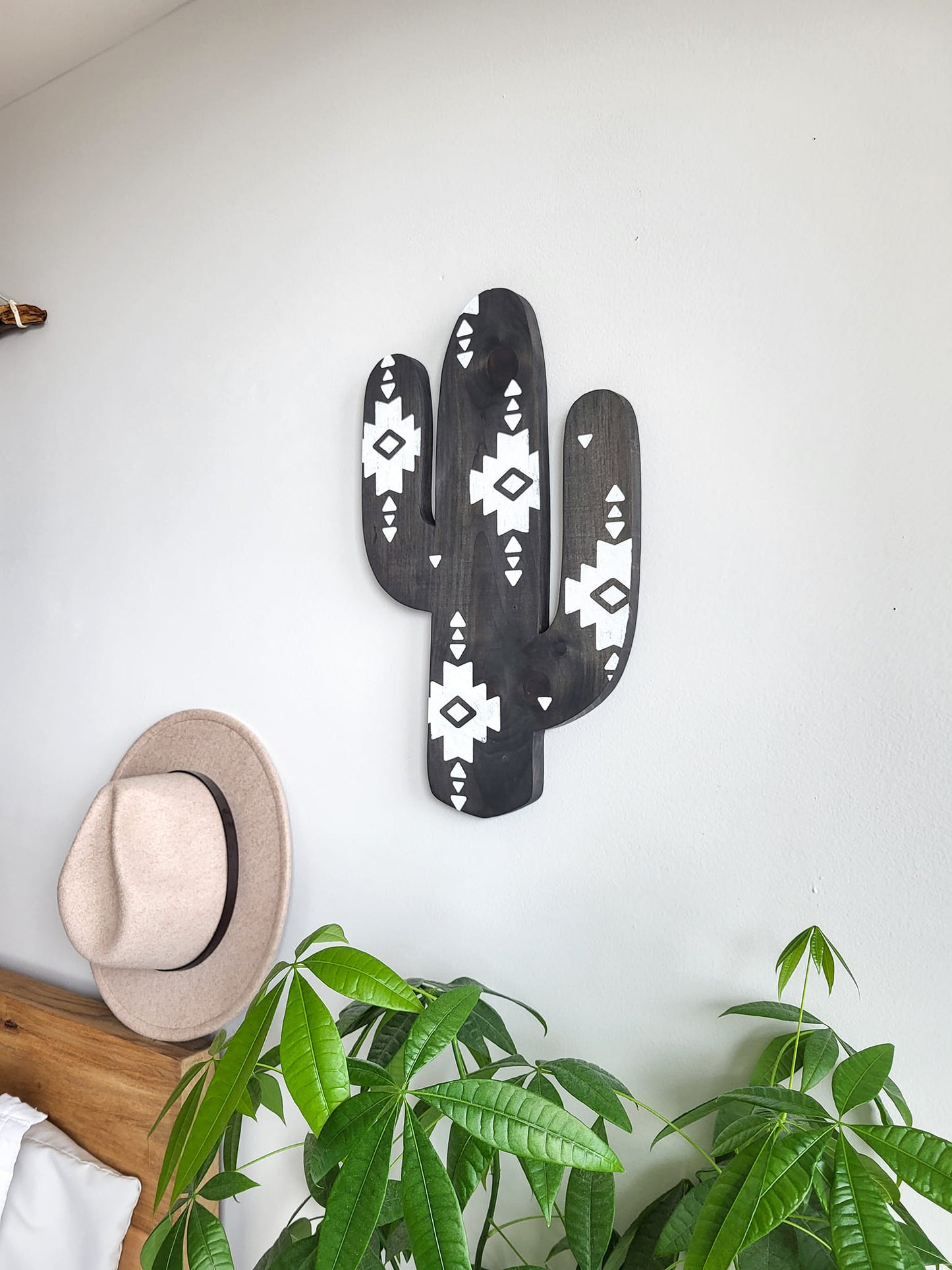 Aztec Wood Cactus Cutout with Izel Design