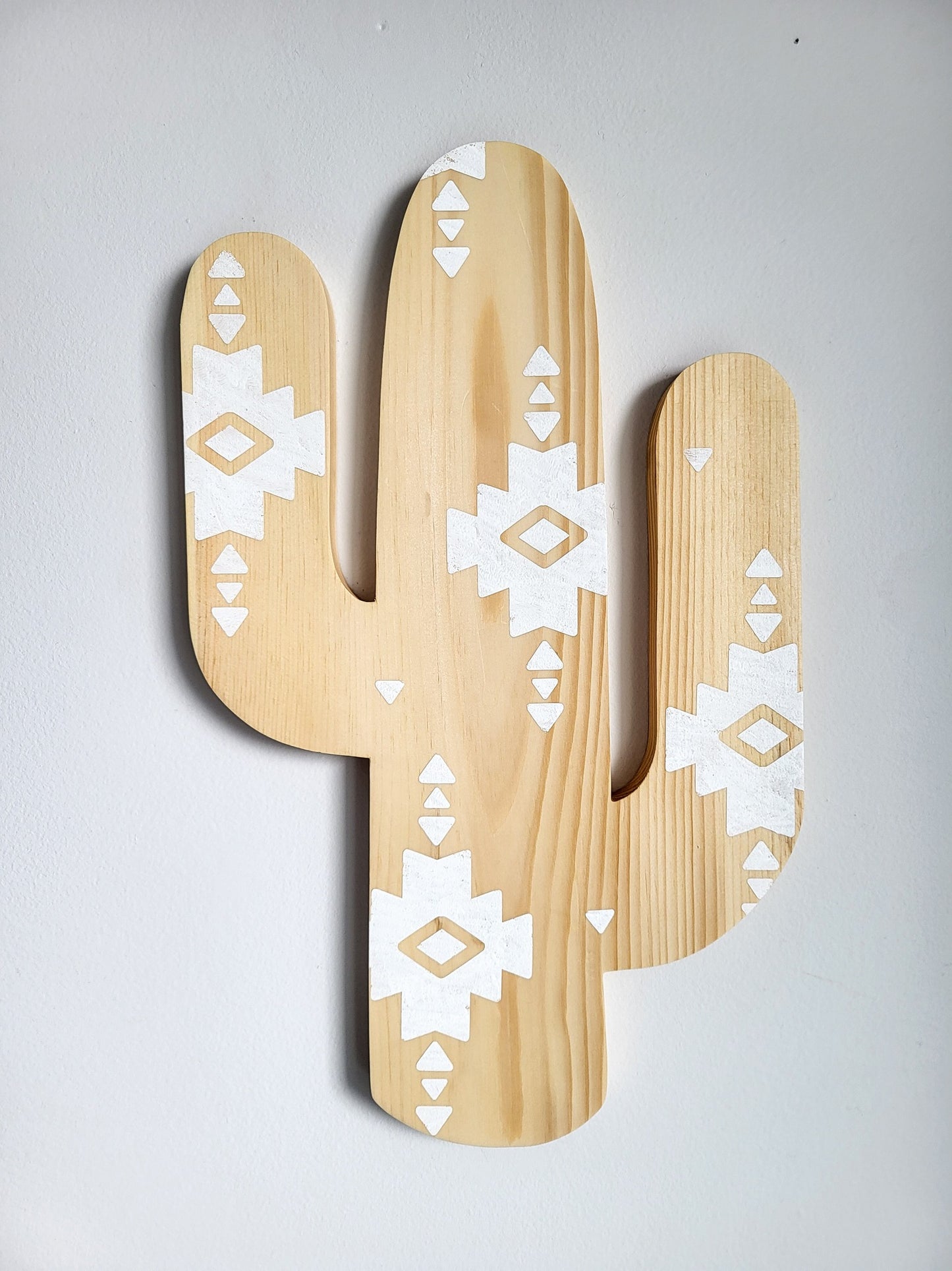Aztec Wood Cactus Cutout with Izel Design