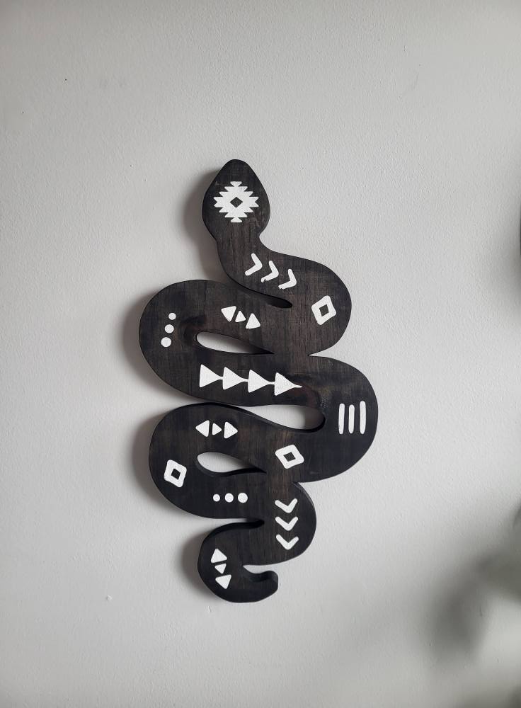 Aztec Serpent Wood Wall Art