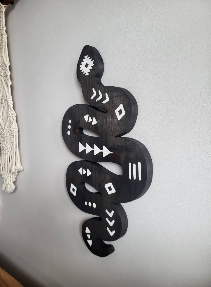 Aztec Serpent Wood Wall Art