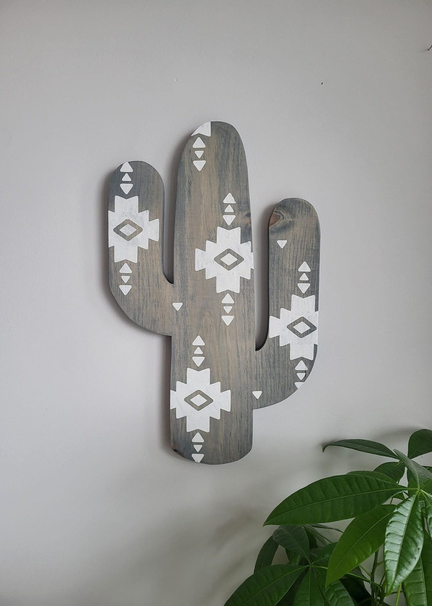 Aztec Wood Cactus Cutout with Izel Design