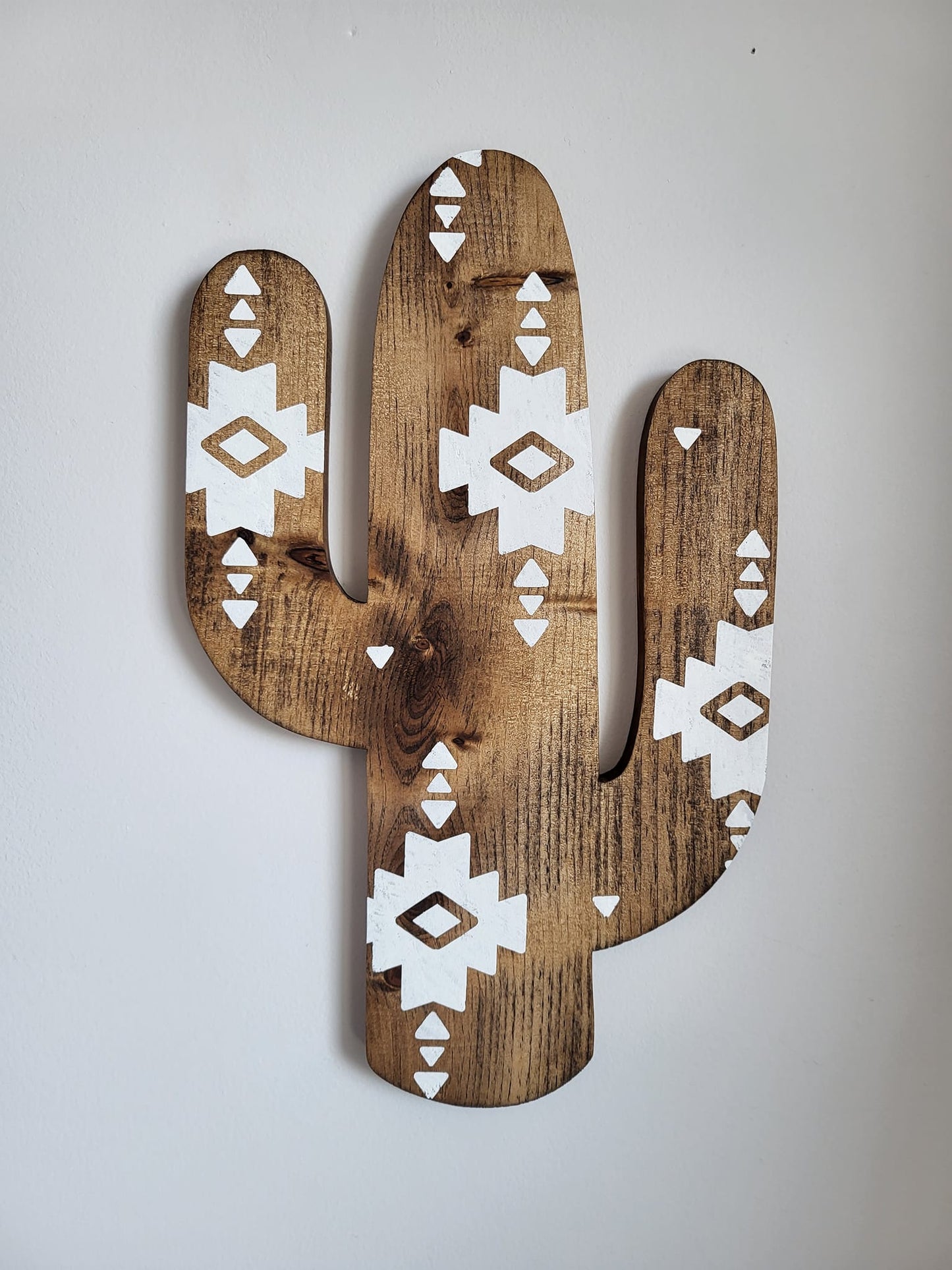Aztec Wood Cactus Cutout with Izel Design