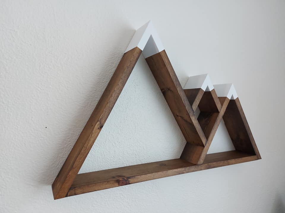 Wood Mountain Shelf for Wall Decoration | Rustic Mountain Wall Decor | Wooden Mountain Shelf | Cabin Decor | Nursery Shelf | Woodland Decor | Handmade Wood Shelf