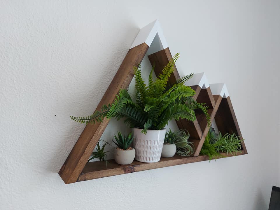 Wood Mountain Shelf for Wall Decoration | Rustic Mountain Wall Decor | Wooden Mountain Shelf | Cabin Decor | Nursery Shelf | Woodland Decor | Handmade Wood Shelf