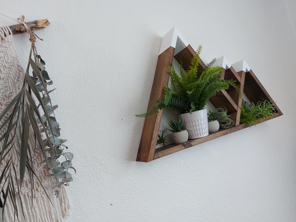 Wood Mountain Shelf for Wall Decoration | Rustic Mountain Wall Decor | Wooden Mountain Shelf | Cabin Decor | Nursery Shelf | Woodland Decor | Handmade Wood Shelf