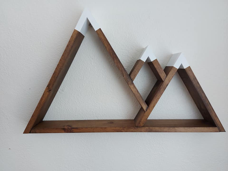 Wood Mountain Shelf for Wall Decoration | Rustic Mountain Wall Decor | Wooden Mountain Shelf | Cabin Decor | Nursery Shelf | Woodland Decor | Handmade Wood Shelf