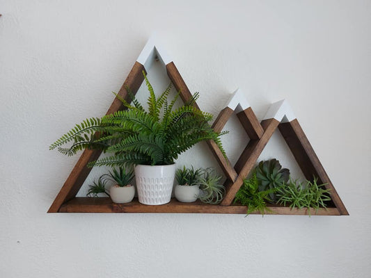 Wood Mountain Shelf for Wall Decoration | Rustic Mountain Wall Decor | Wooden Mountain Shelf | Cabin Decor | Nursery Shelf | Woodland Decor | Handmade Wood Shelf