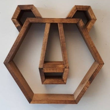 Bear Head Wood Wall Shelf | Rustic Woodland Shelf | Woodland Decor | Cabin Wall Decor | Rustic Nursery Shelf | Cabin Shelf
