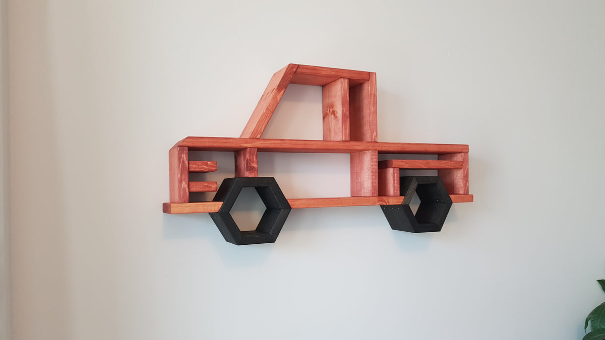 Wooden Truck Shelf for Wall Decoration | Pickup Truck Shelf | Kids Room Decor | Toy Truck Display | Farmhouse Nursery Decor