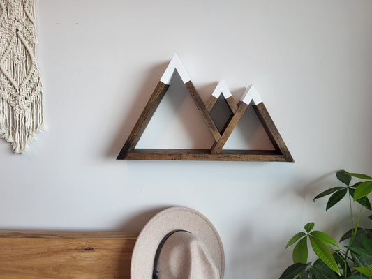 Mini Wood Mountain Shelf for Wall Decoration | Kids Wall Shelf | Forest Nursery Decor | Floating Display Shelf | Adventure Kids Room Shelf