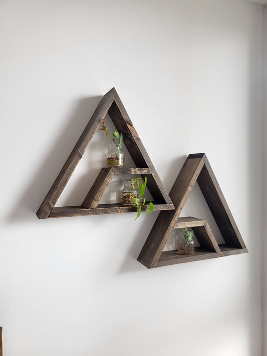 Set of 2 Wood Honey Triangles