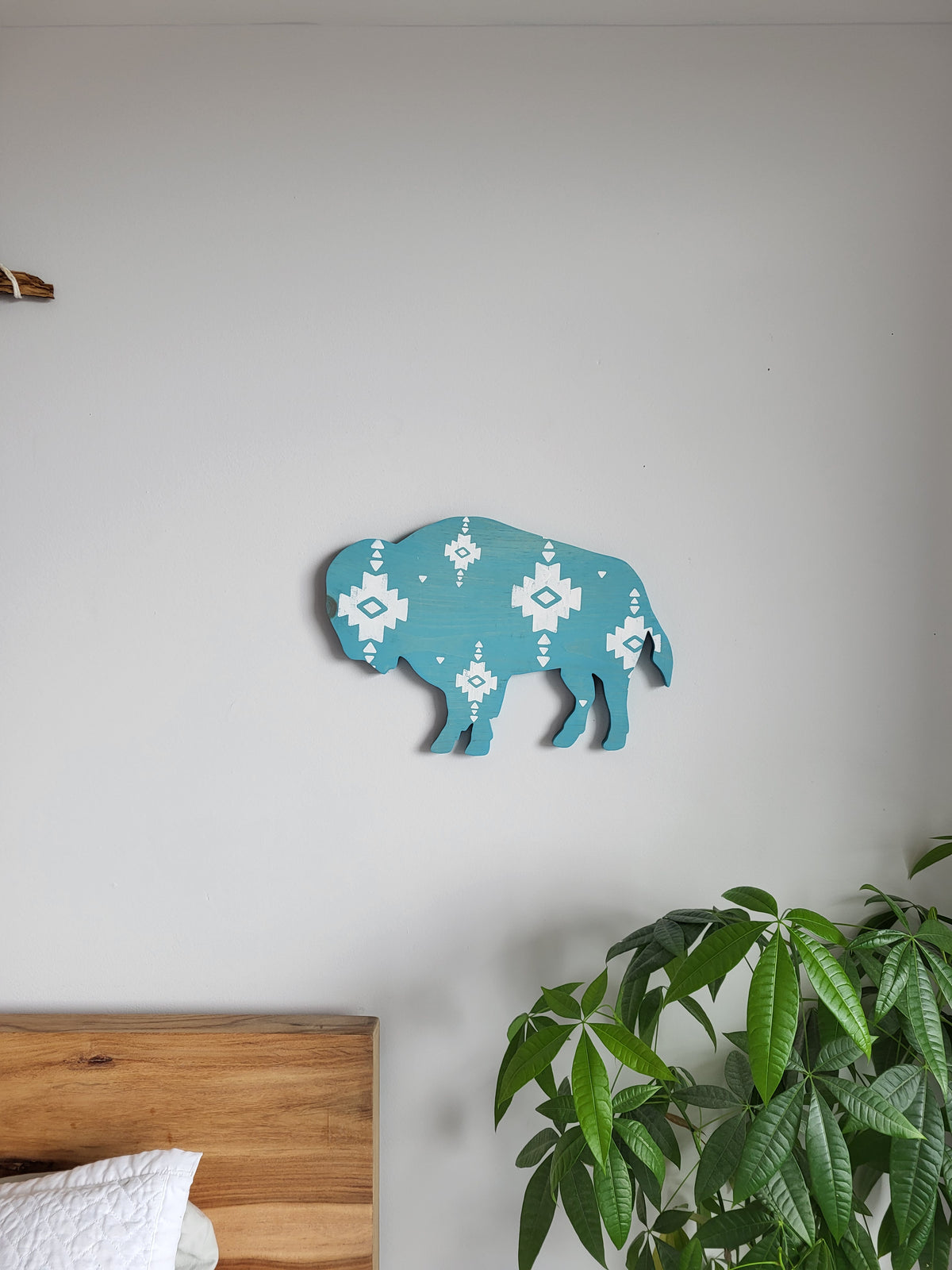 Wood Buffalo Cutout for Wall Decoration | Rustic Bison Wall Art | Western Woodland Home Decor | Southwestern Wall Decor