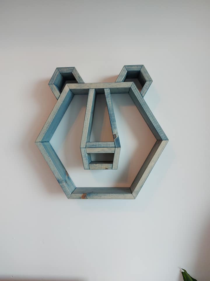 Bear Head Wood Wall Shelf | Rustic Woodland Shelf | Woodland Decor | Cabin Wall Decor | Rustic Nursery Shelf | Cabin Shelf