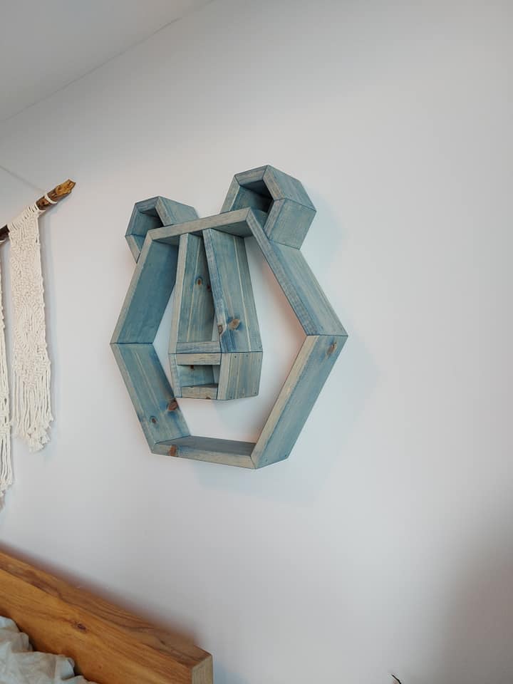Bear Head Wood Wall Shelf | Rustic Woodland Shelf | Woodland Decor | Cabin Wall Decor | Rustic Nursery Shelf | Cabin Shelf