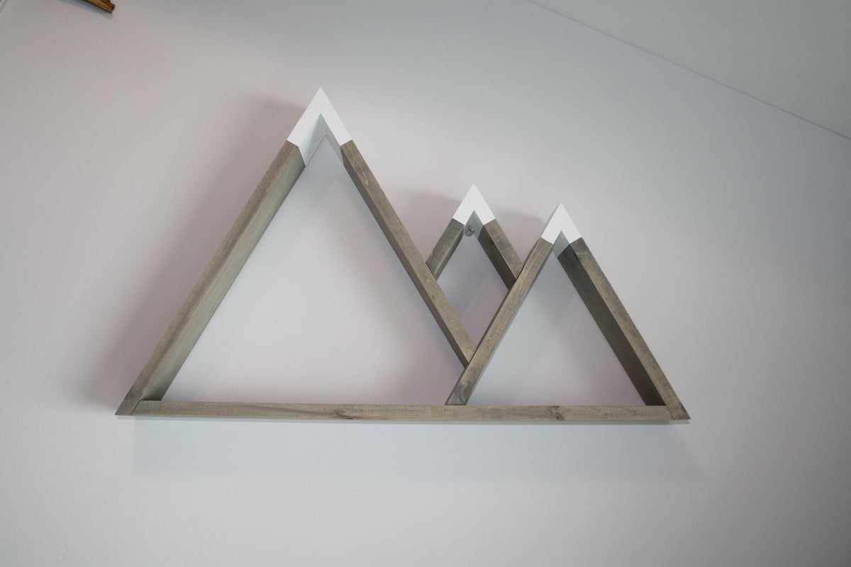 Wood Mountain Shelf for Wall Decoration | Rustic Mountain Wall Decor | Wooden Mountain Shelf | Cabin Decor | Nursery Shelf | Woodland Decor | Handmade Wood Shelf