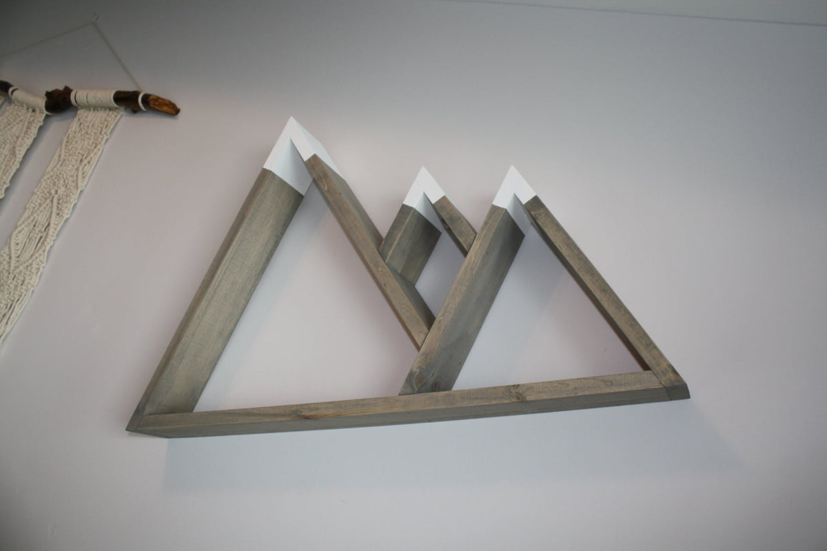 Wood Mountain Shelf for Wall Decoration | Rustic Mountain Wall Decor | Wooden Mountain Shelf | Cabin Decor | Nursery Shelf | Woodland Decor | Handmade Wood Shelf