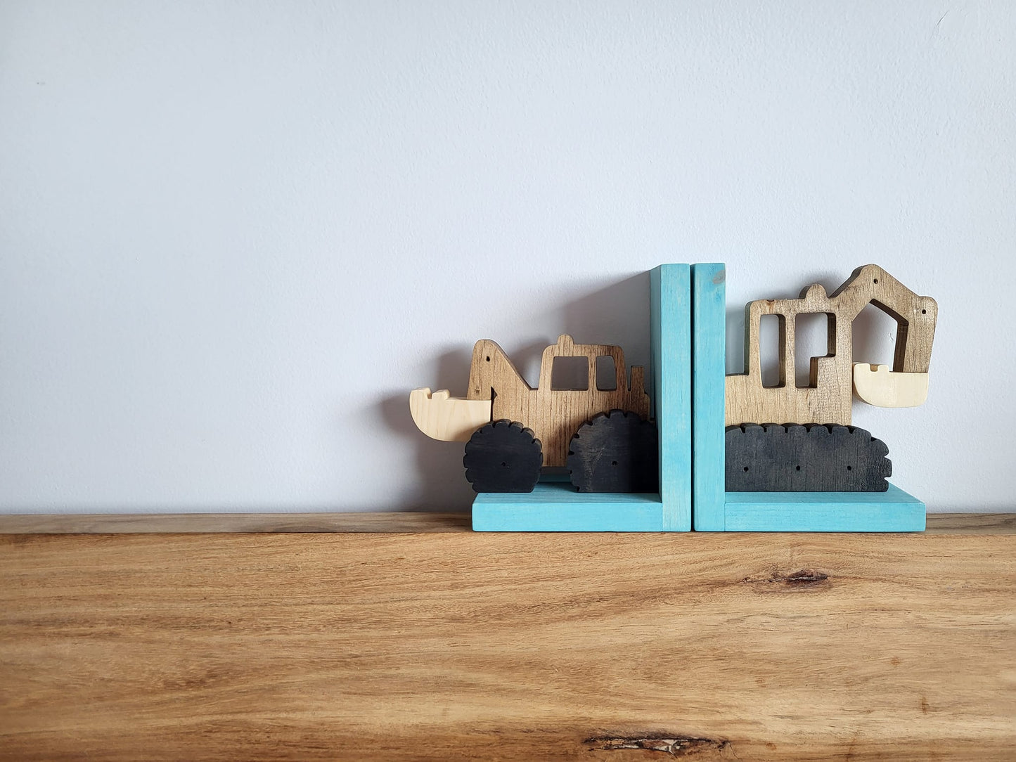 Construction Vehicle Bookends