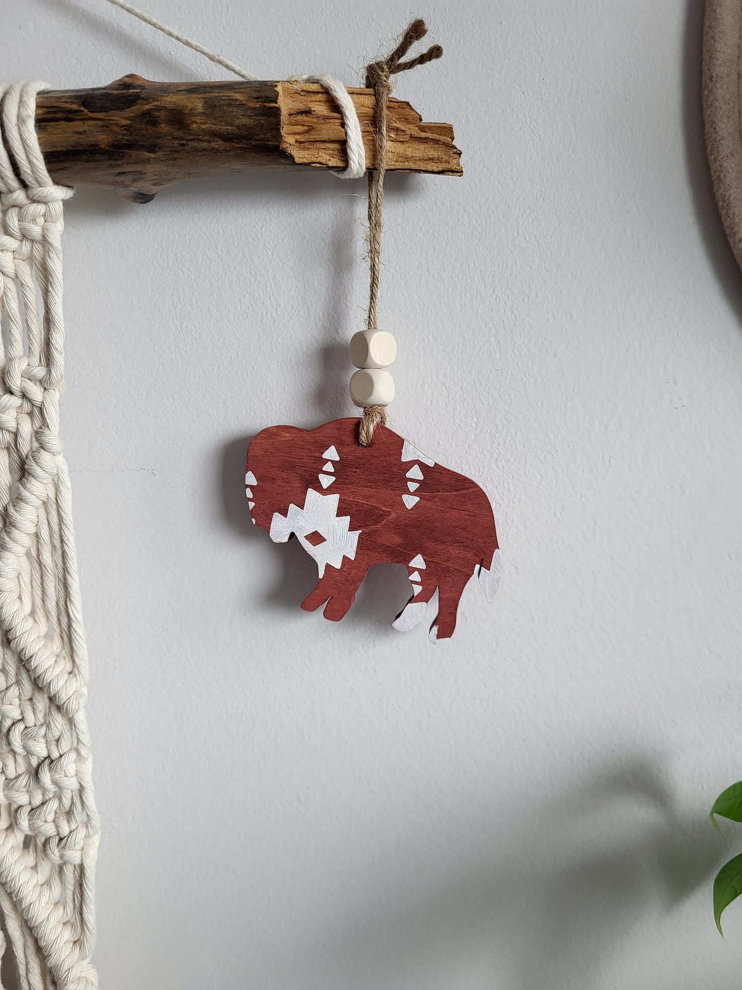 Aztec Wood Christmas Ornaments