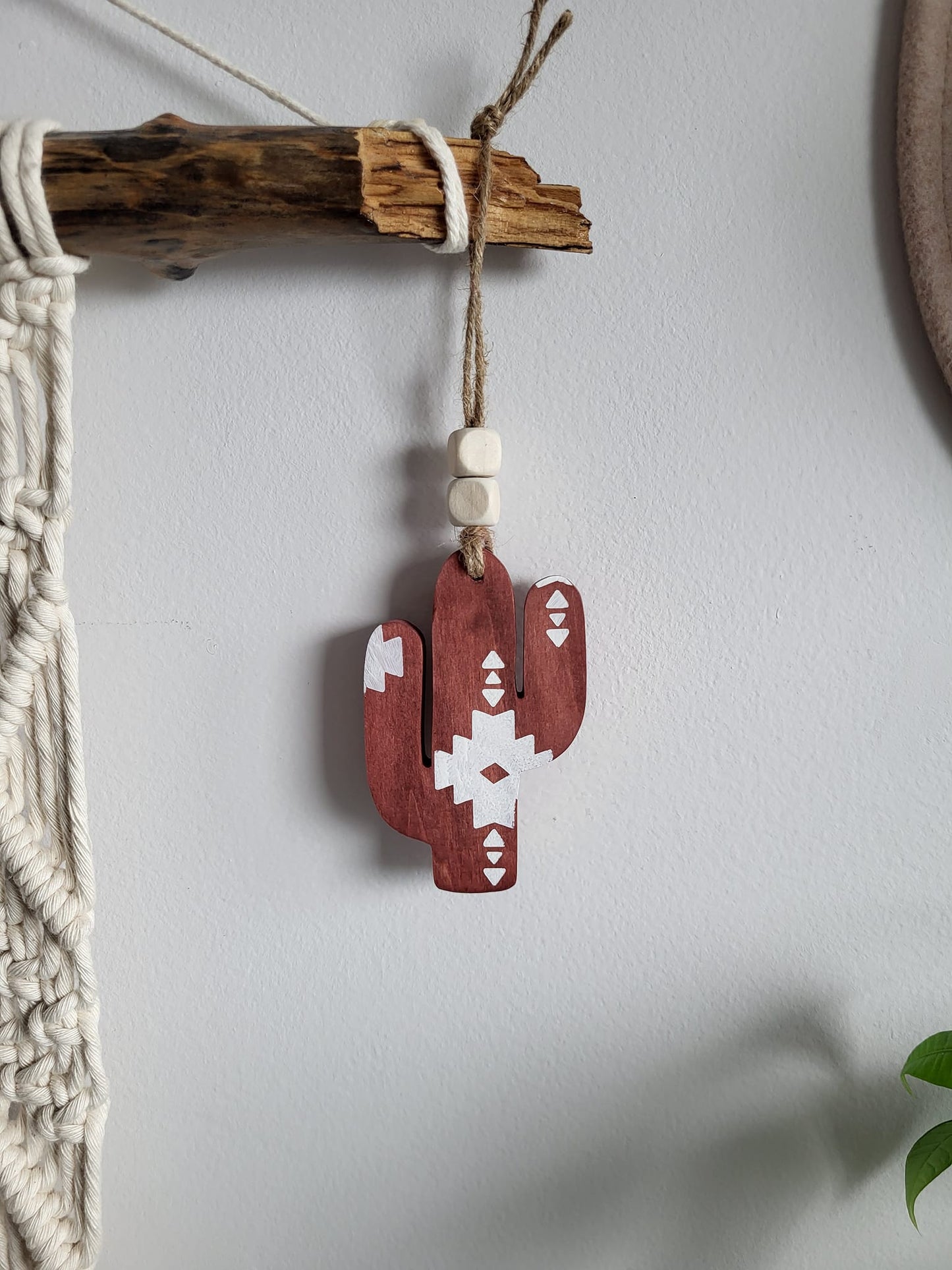 Aztec Wood Christmas Ornaments