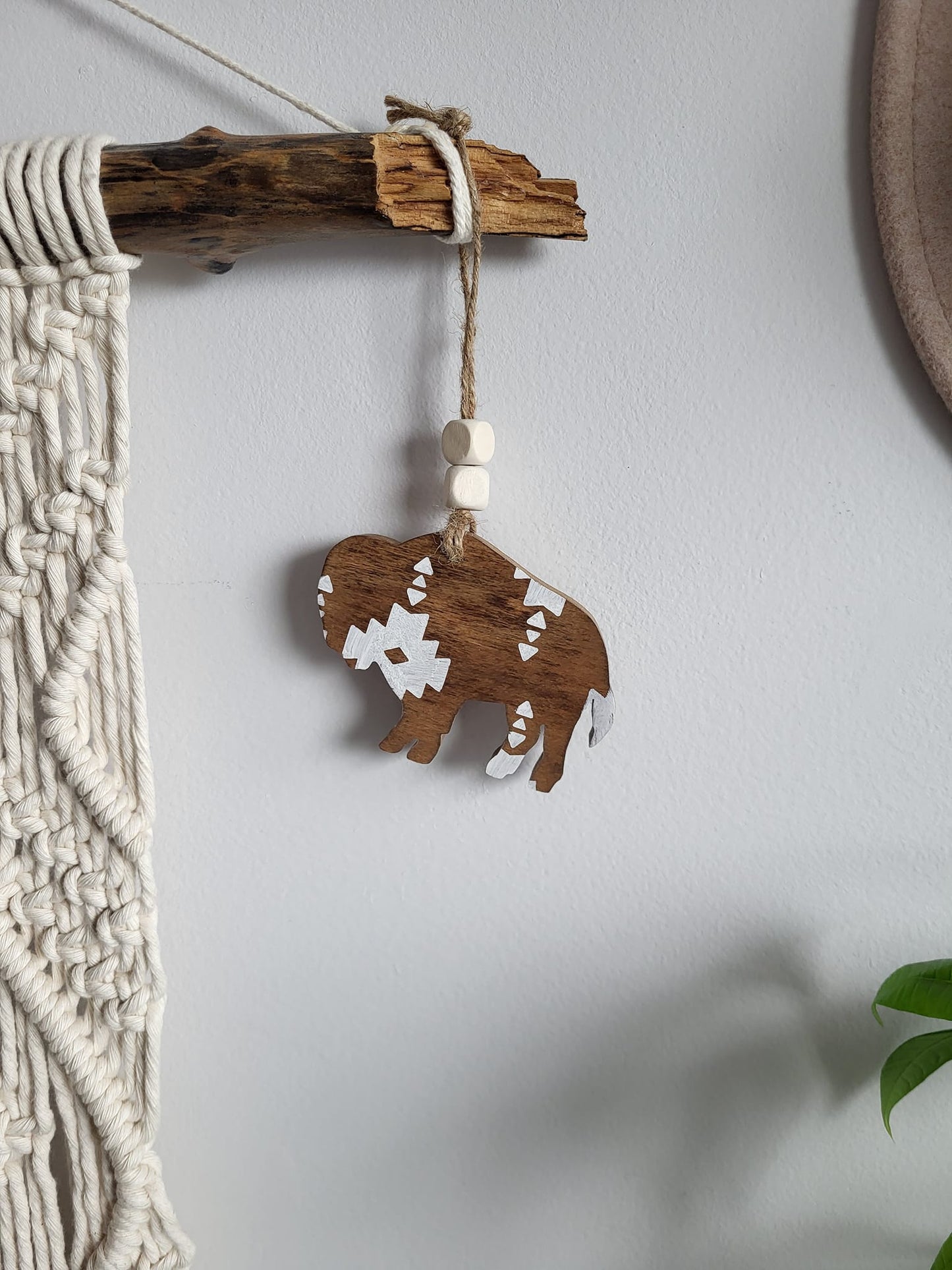 Aztec Wood Christmas Ornaments