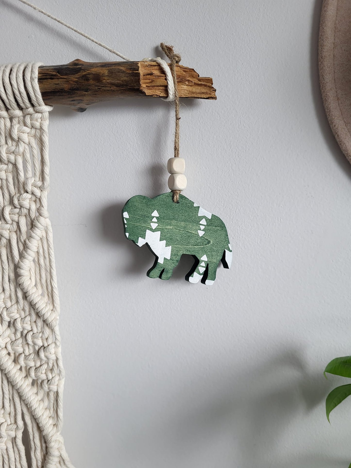 Aztec Wood Christmas Ornaments
