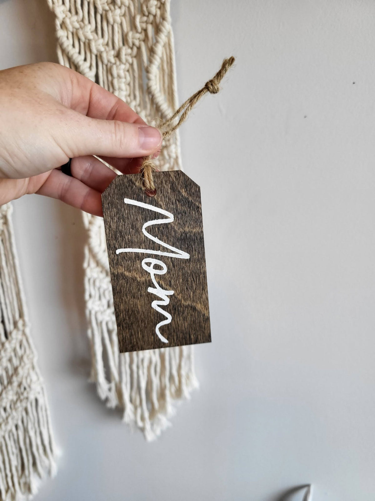 Personalized Wood Christmas Stocking Tags - Large Tag