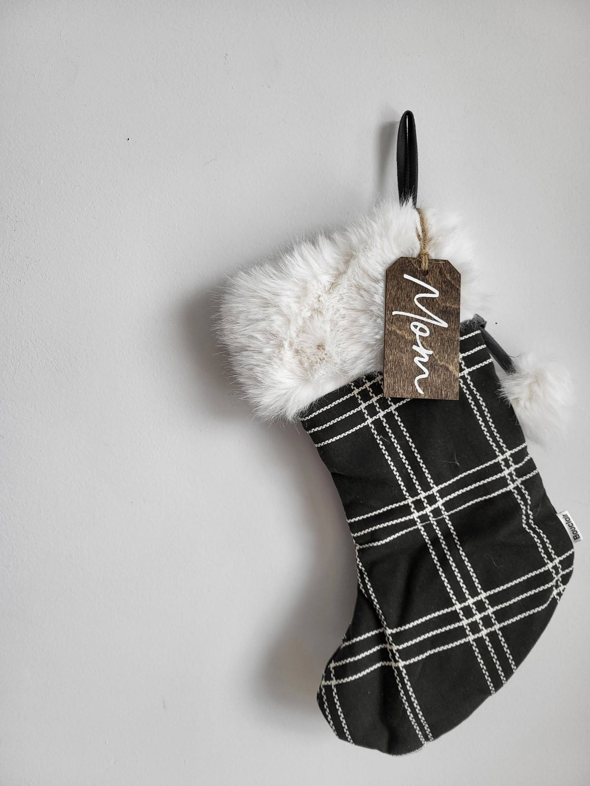 Personalized Wood Christmas Stocking Tags - Large Tag