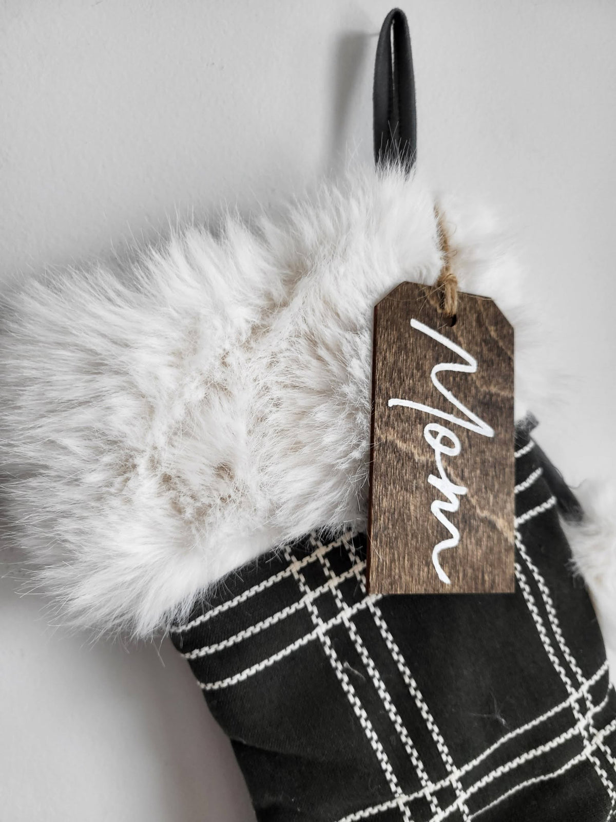 Personalized Wood Christmas Stocking Tags - Large Tag