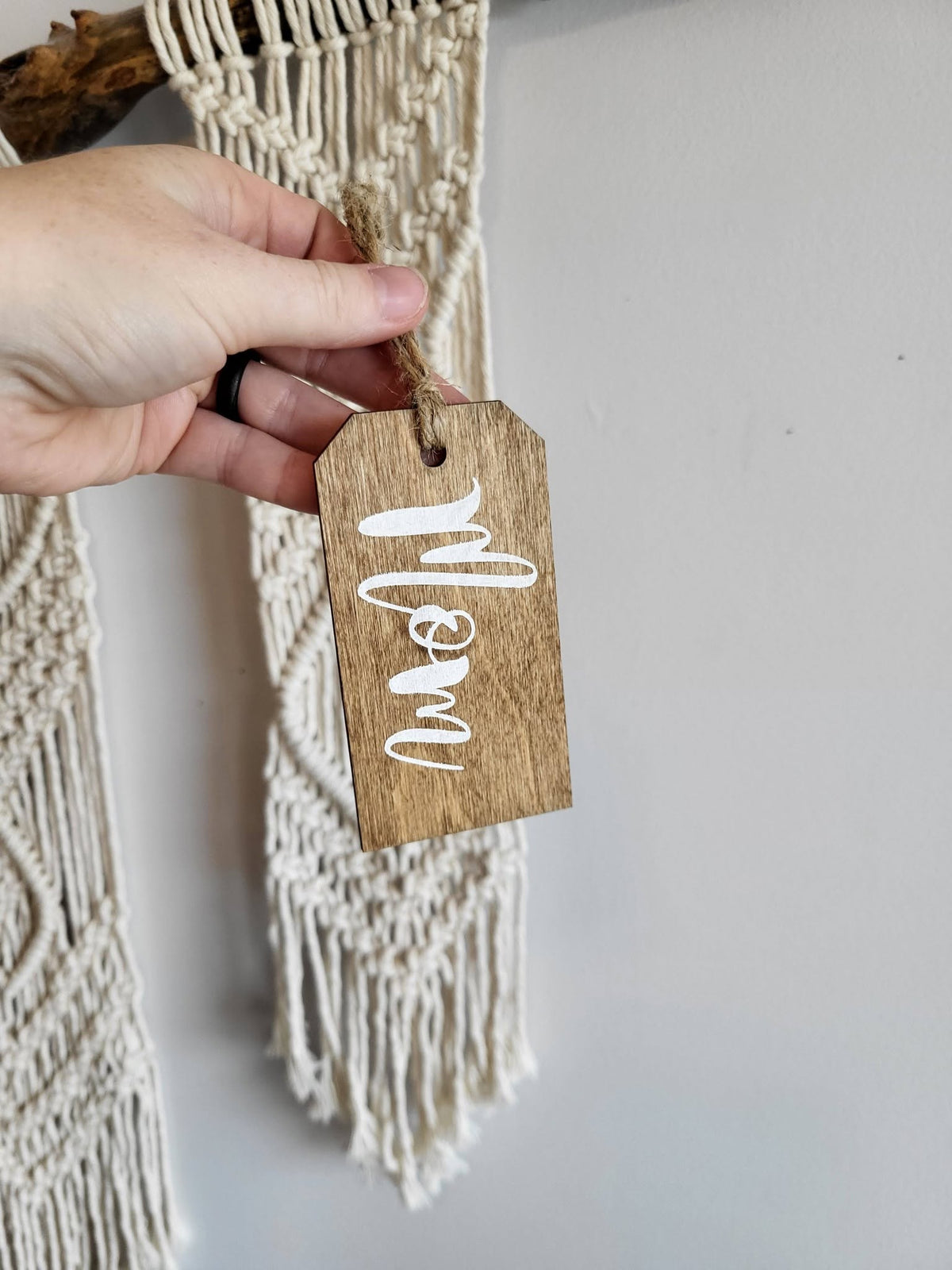 Personalized Wood Christmas Stocking Tags - Large Tag