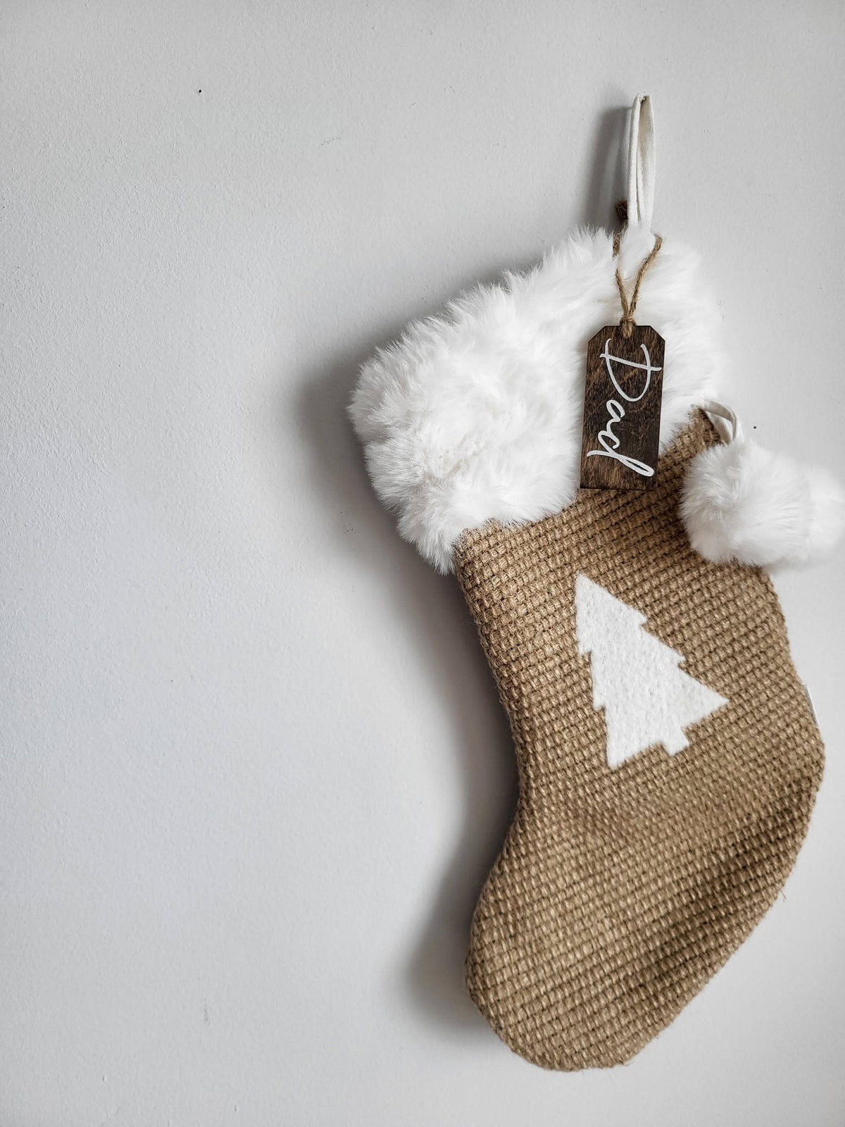 Personalized Wood Christmas Stocking Tags - Small Tag