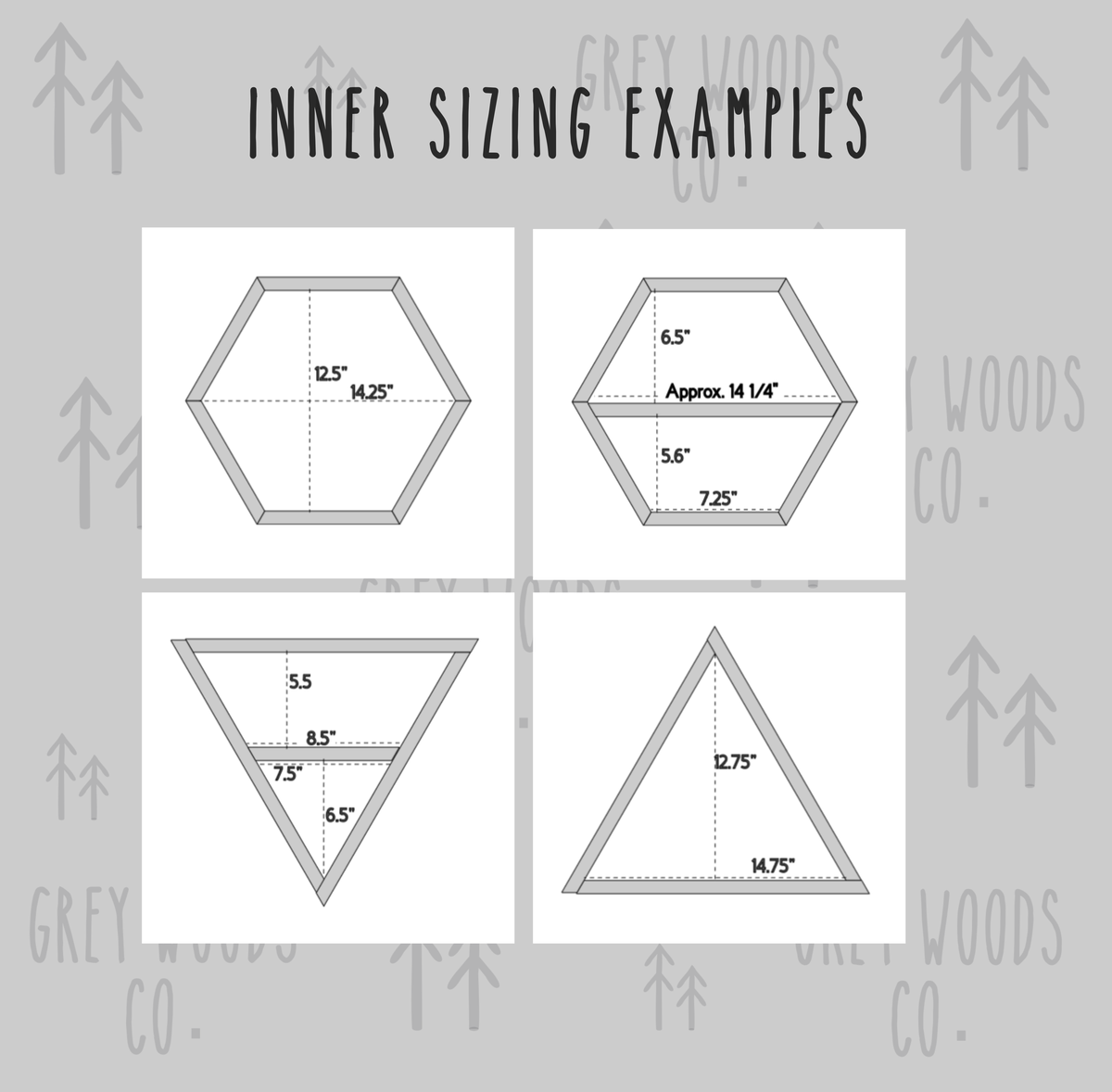 Set of 4 Wood Hexagon and Triangle Shelves | Geometric Wall Decor | Rustic Wood Display Shelves | Modern Boho Wall Art | Plant & Trinket Shelves
