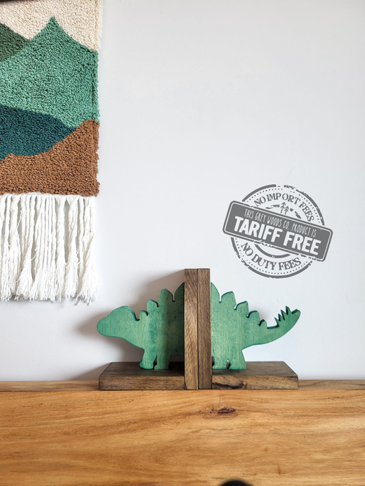 Stegosaurus Dinosaur Wood Bookends