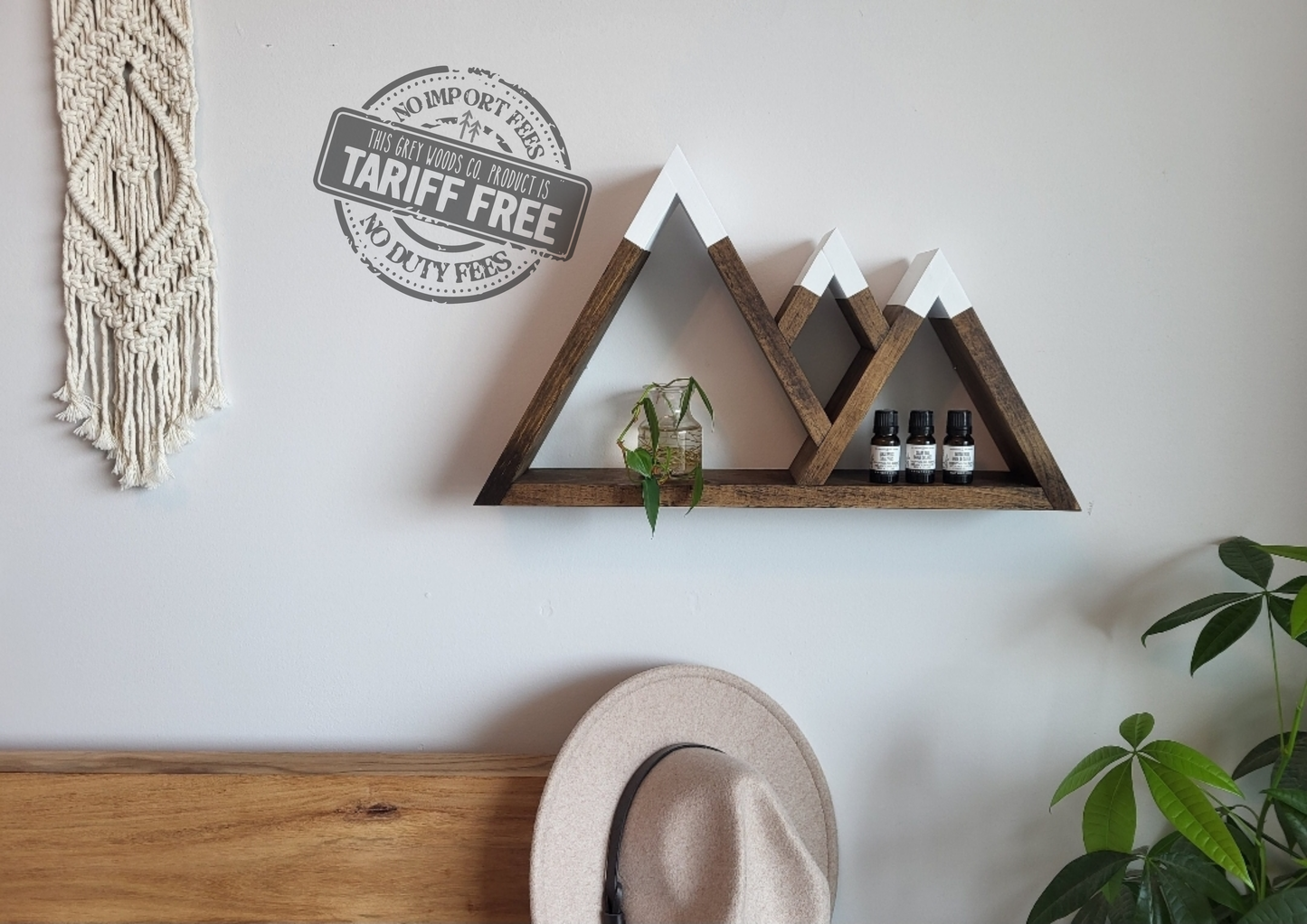 Mini Wood Mountain Shelf for Wall Decoration | Kids Wall Shelf | Forest Nursery Decor | Floating Display Shelf | Adventure Kids Room Shelf
