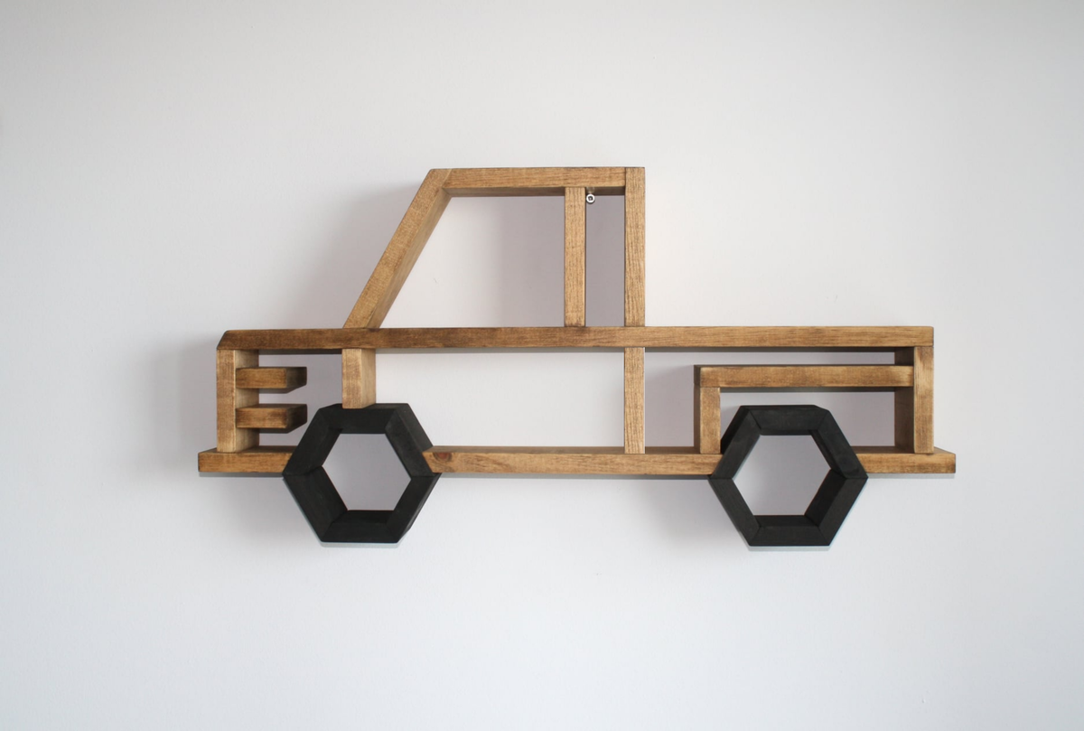 Wooden Truck Shelf for Wall Decoration | Pickup Truck Shelf | Kids Room Decor | Toy Truck Display | Farmhouse Nursery Decor